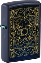 Load image into Gallery viewer, Zippo Lighter - Custom Message Engrave Elements Design - Navy Matte 48958
