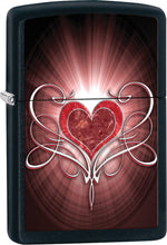 Load image into Gallery viewer, Zippo Lighter - Love Heart Black Matte Windproof Lighter #Z458
