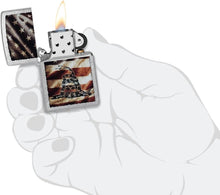 Load image into Gallery viewer, Zippo - Customized Message on Don&#39;t Tread on Me® Street Chrome Pocket 46417
