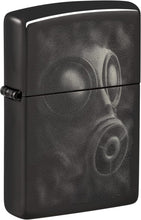 Load image into Gallery viewer, Zippo Gas Mask Design High Polish Black Pocket Lighter

