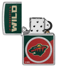 Load image into Gallery viewer, Zippo Lighter - Custom Engraved with Your Message for NHL Minnesota Wild 2024 Street Chrome Pocket Lighter 46195
