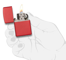 Load image into Gallery viewer, Zippo Lighter – Personalized Custom Message Engraved Windproof Classic Pocket Lighter Red Matte
