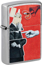 Load image into Gallery viewer, Zippo Lighter - Customized Message Collage Street Chrome Pocket Lighter 46581
