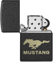 Load image into Gallery viewer, Zippo Ford Mustang Black Crackle Pocket Lighter
