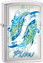 Load image into Gallery viewer, Zippo Lighter - Personalized Custom Message Engraved Windproof Astrological Sign Zodiac Lighter Brushed Chrome
