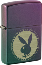 Load image into Gallery viewer, Zippo Playboy Engraved Rabbit Head Iridescent Pocket Lighter
