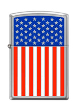 Load image into Gallery viewer, Zippo Lighter- Personalized for US Patriotic American Flag Z5045
